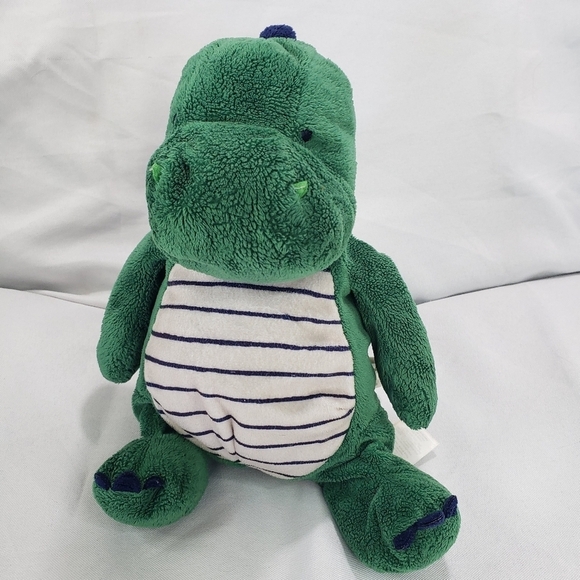 Carters Just One Green Blue Striped Dinosaur Musical Plush Stuffed Toy 8 Inch 20 - Picture 1 of 10